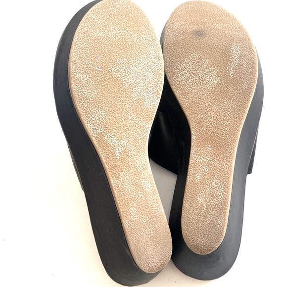 NEW Chaps Caressa Black Wedge Sandals, Size 8, NWOT - Picture 7 of 8